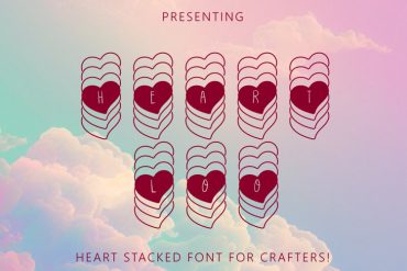 Heartloo – Free Stacked Heart Love Font
