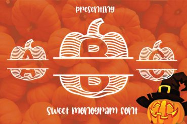 Pumpkin Monogram Free Font for Halloween