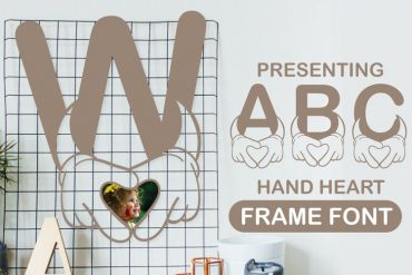 Free Font Alphabet Hand Love for Crafters