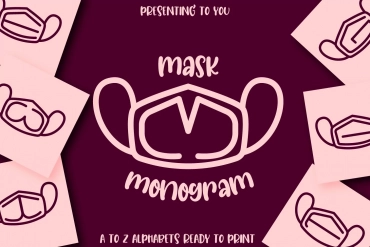 Mask Monogram – Free Font for Crafters