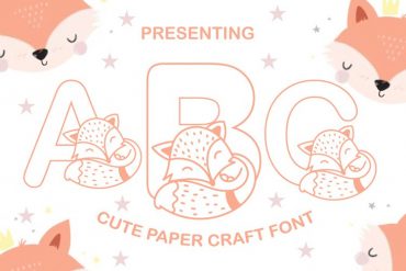 Baby Fox Free Papercut Style Font for Coloring Books