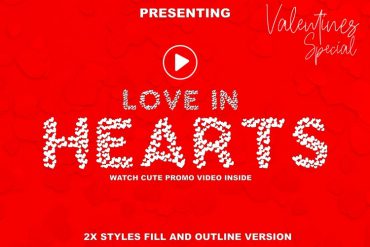 Hearts – A Free Font for Valentines Day