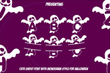 Boo Font Free Monogram Style for Halloween