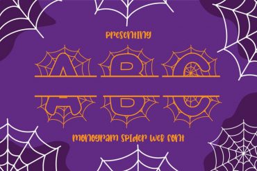 Spider Web – Free Monogram Font for Halloween