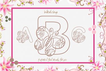 Butterfly Alphabet – A Cute Papercut Style Colouring Book Free Font